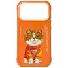 Etui Nimmy Glasses Cool Cat do iPhone 17 Pro Max pomarańczowy